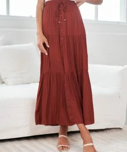 Dream House Celeste Skirt - Dark Rust
