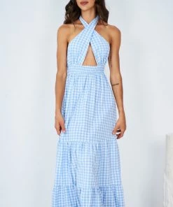Sweetacacia Marilene Dress - Blue Gingham