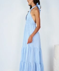 Sweetacacia Marilene Dress - Blue Gingham