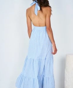 Sweetacacia Marilene Dress - Blue Gingham