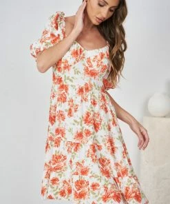 Pink Diamond DRESSES Flurry Dress - White Print