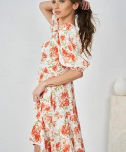 Pink Diamond DRESSES Flurry Dress - White Print