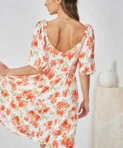 Pink Diamond DRESSES Flurry Dress - White Print