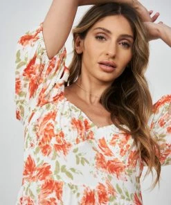 Pink Diamond DRESSES Flurry Dress - White Print