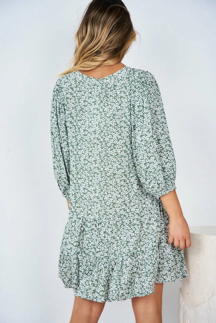 Spicy Sugar Jasmyn Dress - Sage Print 5 Spicy Sugar Jasmyn Dress - Sage Print