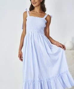 Pink Diamond Fortune Dress - Light Blue DRESSES