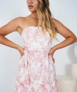 Style State Kathleen Dress - White Print DRESSES