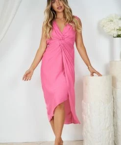Evermore Fashion DRESSES Aryana Dress - Hot Pink