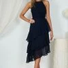 Esther Luxe Cadence Dress - Navy