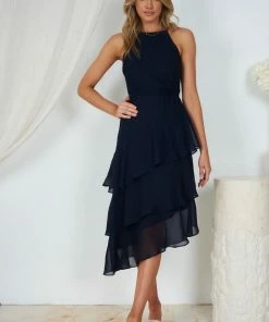 Esther Luxe Cadence Dress - Navy