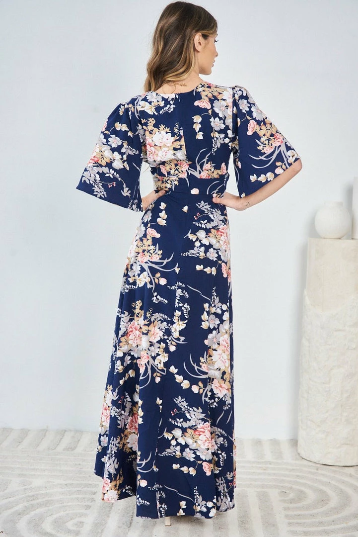 WeLove Fashion DRESSES Francine Dress - Navy Floral 4 WeLove Fashion DRESSES Francine Dress - Navy Floral