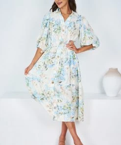 Pink Diamond DRESSES Katey Dress - White Print 11 Pink Diamond DRESSES Katey Dress - White Print