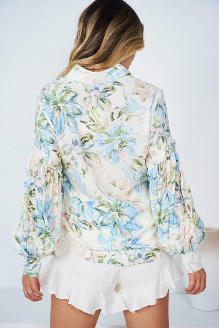 Pink Diamond Malandra Top - White Print CLOTHING 4 Pink Diamond Malandra Top - White Print CLOTHING