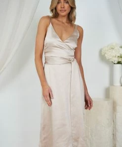 Esther Luxe Poppy Dress - Champagne