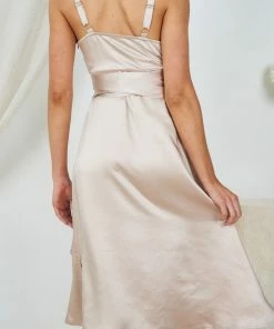 Esther Luxe Poppy Dress - Champagne
