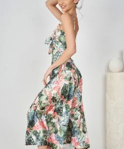 Qtrend Fashion PTY LTD Karago Dress - Green Floral DRESSES