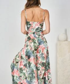 Qtrend Fashion PTY LTD Karago Dress - Green Floral DRESSES