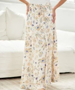 Miracle Fashion Howie Skirt - Beige Print