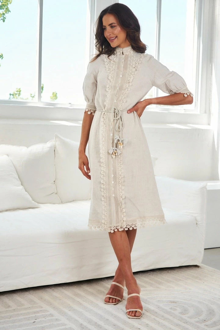 GDS Louetta Dress - Beige DRESSES 6 GDS Louetta Dress - Beige DRESSES