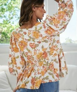 White Closet Maternity Dresses Peni Top - White Print