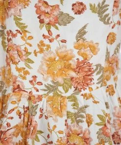 White Closet Maternity Dresses Peni Top - White Print