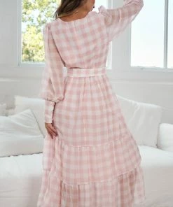 Wild Ginger Jaida Dress - Pink Gingham DRESSES