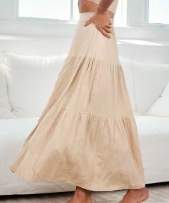 Qtrend Fashion PTY LTD CLOTHING Jayma Skirt - Beige