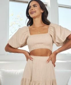 Qtrend Fashion PTY LTD Jayla Top - Beige