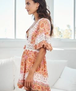 Sasha Clothing DRESSES Jedida Dress - Orange Print