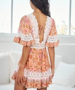 Sasha Clothing DRESSES Jedida Dress - Orange Print