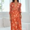 Reverse Akama Dress - Orange Print