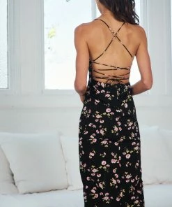 Evermore Fashion Jannah Dress - Black Floral DRESSES