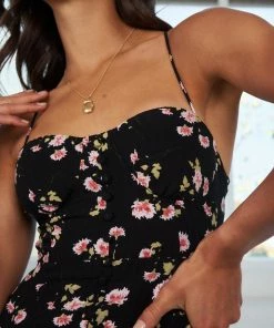 Evermore Fashion Jannah Dress - Black Floral DRESSES