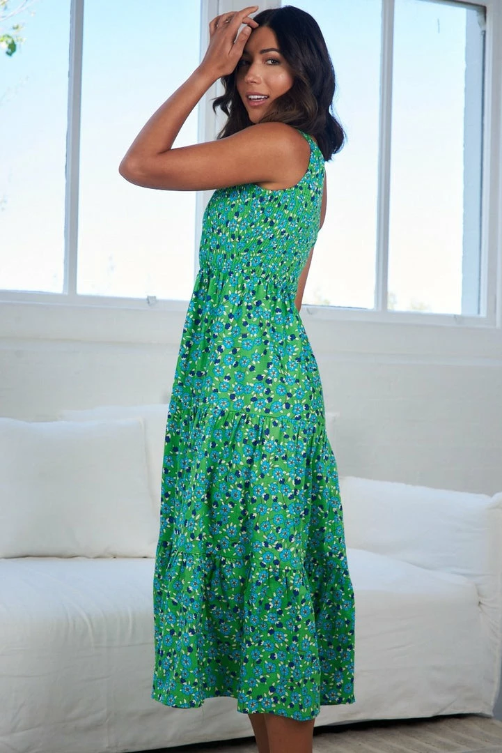 Reverse DRESSES Claudia Dress - Green Floral 5 Reverse DRESSES Claudia Dress - Green Floral