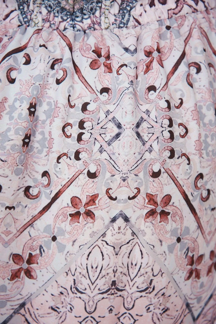 CSA (Lorraine Designs) Mahoa Dress - Pink Print DRESSES 8 CSA (Lorraine Designs) Mahoa Dress - Pink Print DRESSES