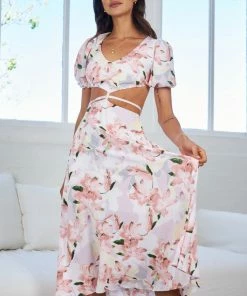 Evermore Fashion Evonne Dress - White Floral