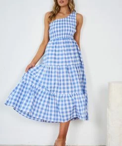 Reverse Claudia Dress - Blue Gingham DRESSES