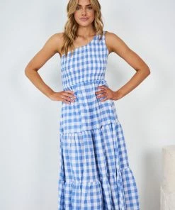 Reverse Claudia Dress - Blue Gingham DRESSES