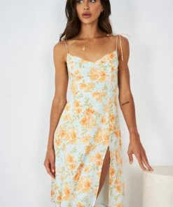 WeLove Fashion Cleo Dress - Green Floral DRESSES 9 WeLove Fashion Cleo Dress - Green Floral DRESSES