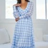 Wild Ginger Jaida Dress - Blue Gingham DRESSES