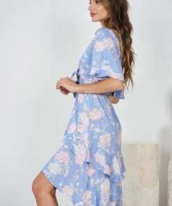 Willo Fashion DRESSES Kanani Dress - Blue Print 10 Willo Fashion DRESSES Kanani Dress - Blue Print