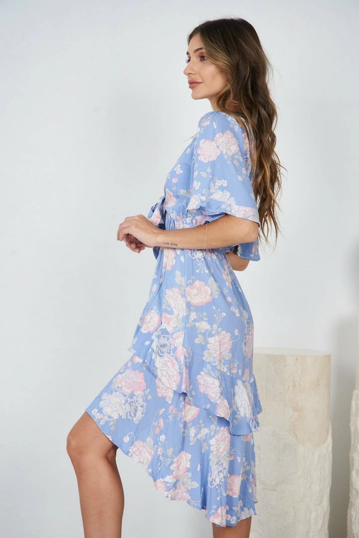 Willo Fashion DRESSES Kanani Dress - Blue Print 5 Willo Fashion DRESSES Kanani Dress - Blue Print