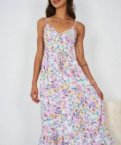 Evermore Fashion DRESSES Haidee Dress - White Floral