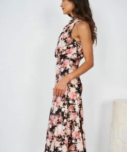 White Closet Bonafique Dress - Black Floral DRESSES 10 White Closet Bonafique Dress - Black Floral DRESSES