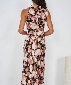 White Closet Bonafique Dress - Black Floral DRESSES 9 White Closet Bonafique Dress - Black Floral DRESSES
