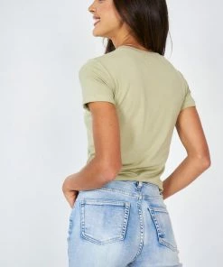 Sunny Girl Primed Top - Khaki CLOTHING