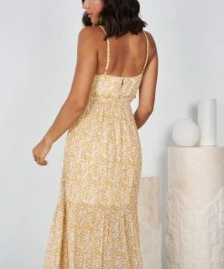 Evermore Fashion Jordan Dress - Yellow Print DRESSES