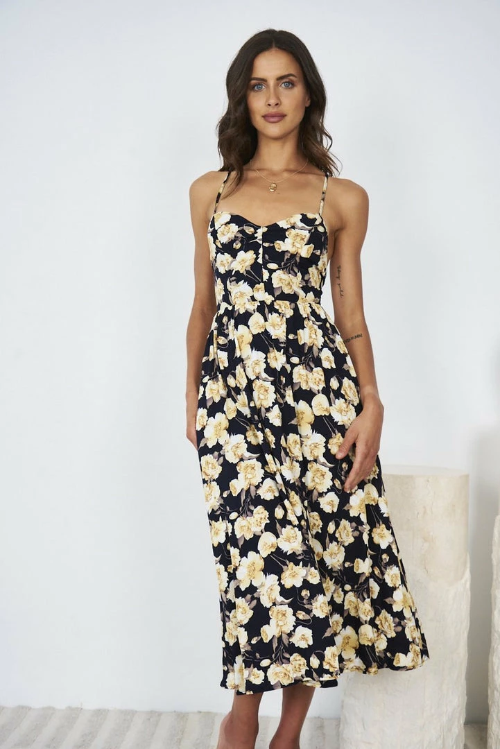 Evermore Fashion Casual Dresses Kiarra Dress - Black Floral 6 Evermore Fashion Casual Dresses Kiarra Dress - Black Floral