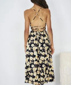 Evermore Fashion Casual Dresses Kiarra Dress - Black Floral