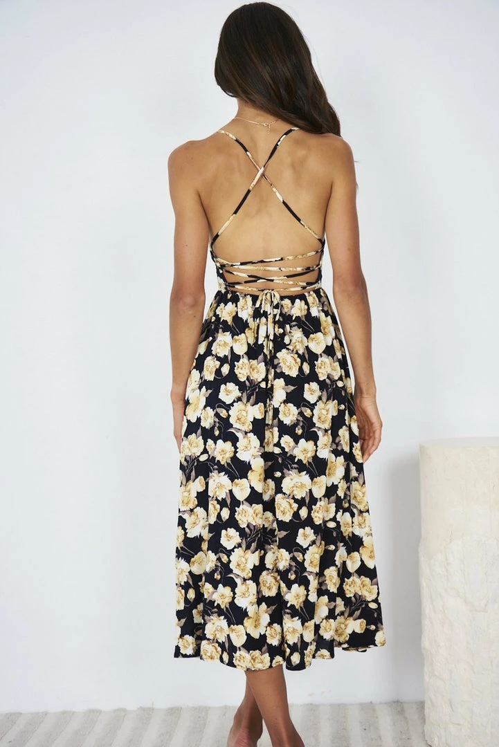 Evermore Fashion Casual Dresses Kiarra Dress - Black Floral 4 Evermore Fashion Casual Dresses Kiarra Dress - Black Floral